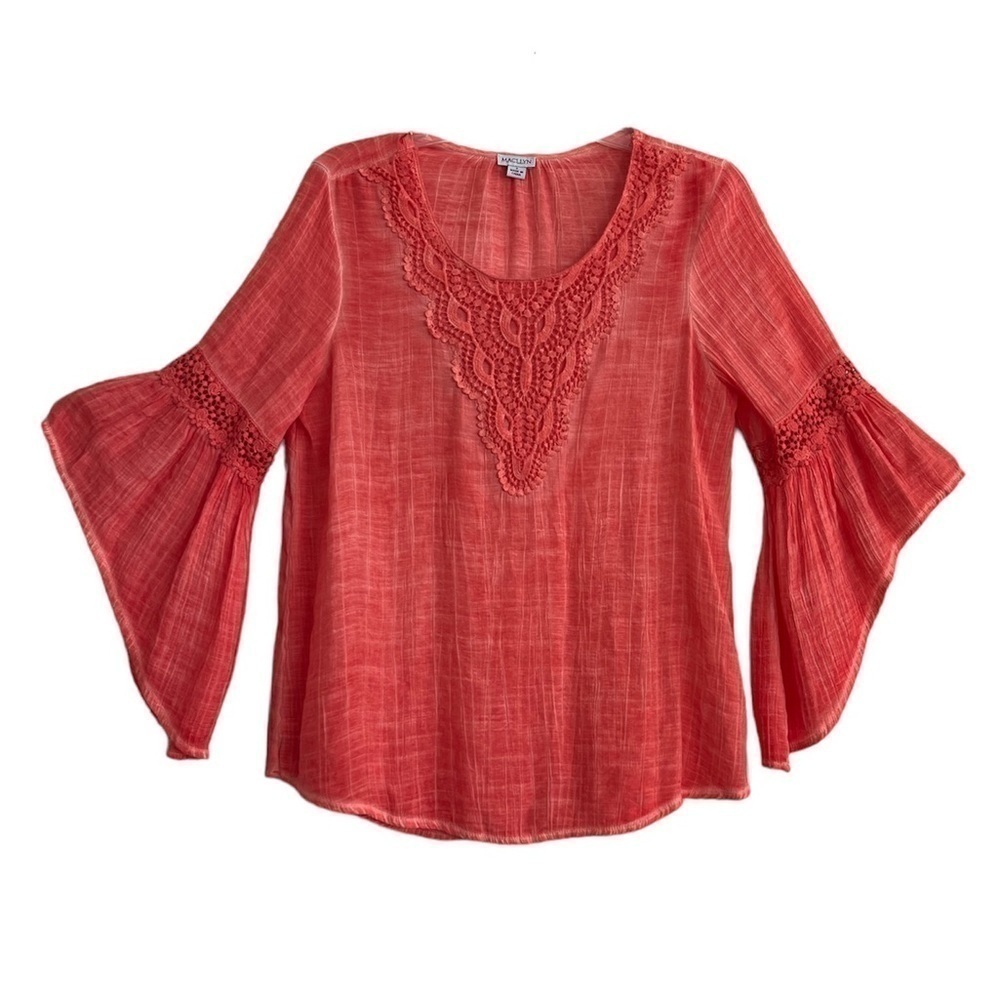 Macllyn Flowy Peasant Blouse Size Small